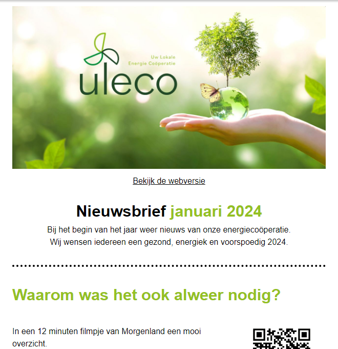Uleco nieuwsbrief januari 2024