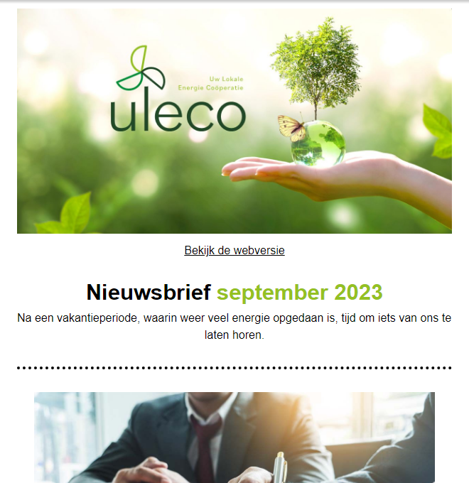 Uleco nieuwsbrief september 2023